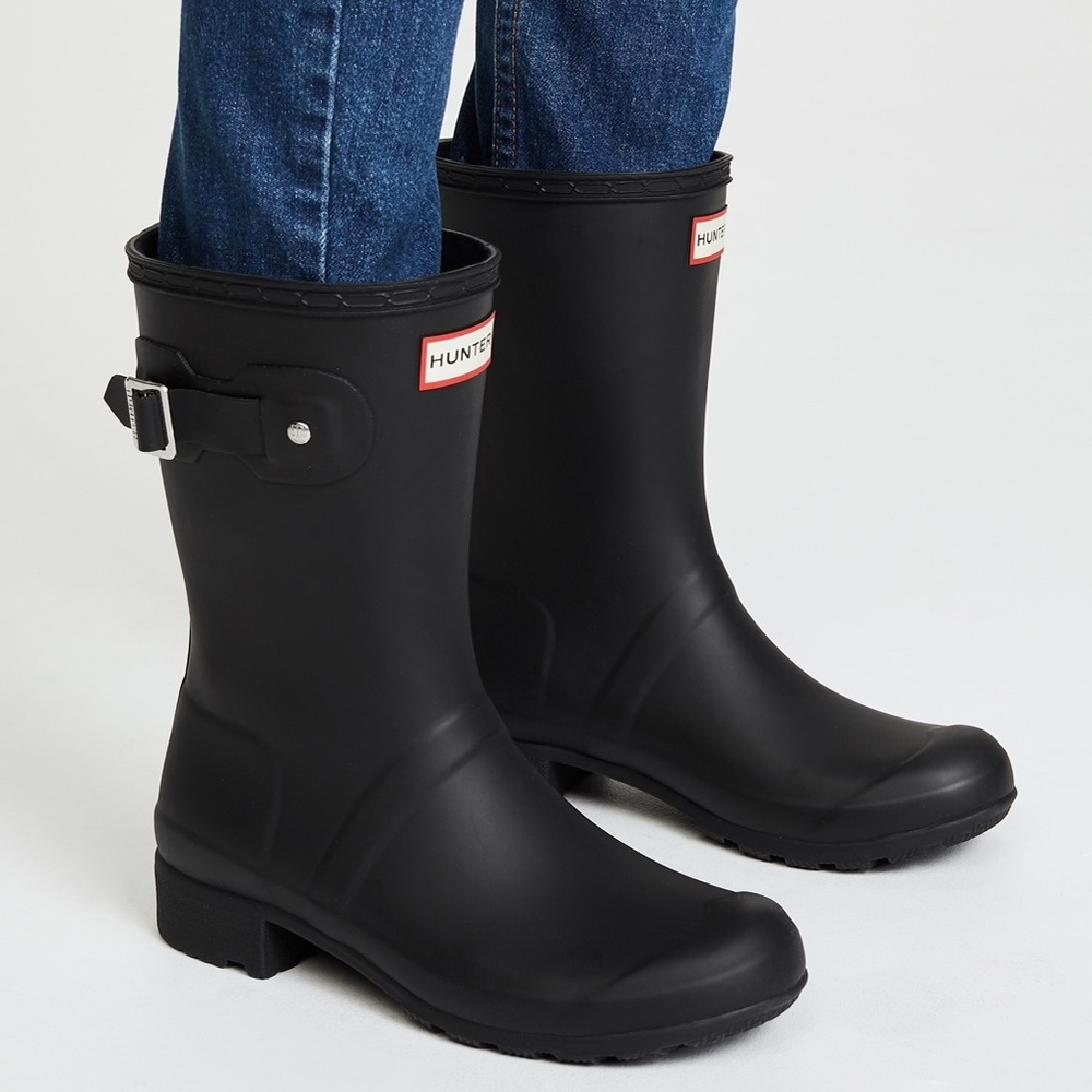 Hunter Short Black Rain Boots